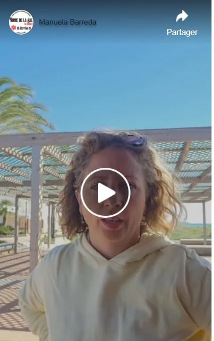 Facebook-Video von Manuela Barreda mit einem Kommentar zum Artikel von El Periódic über Torre de la Sal